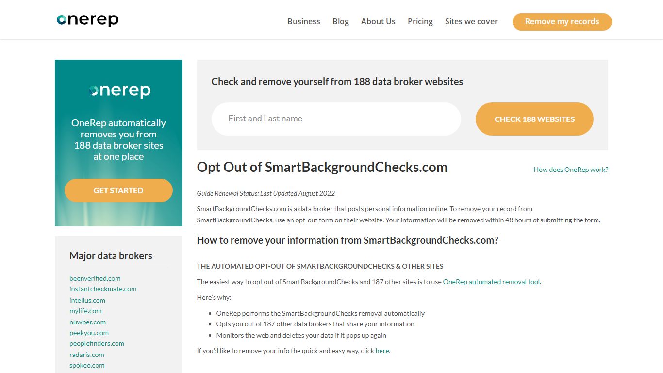 Opt Out of SmartBackgroundChecks.com - Removal Guide - OneRep